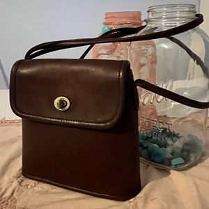 Coach tango flap vintage brown leather bag